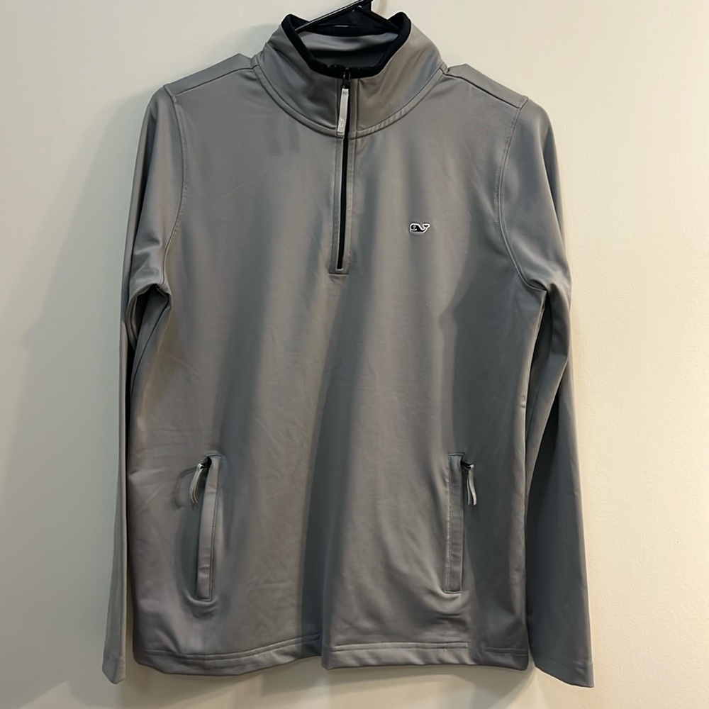 Vineyard Vines Gray Quarter-Zip Men's Shirt